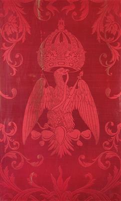 Emperor Maximilian of Mexico - silk wall covering from the Salle de Conversation at Miramare Castle in Trieste, - Rekvizity z císařského dvora