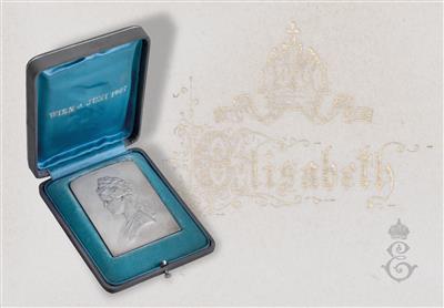 Kaiserin Elisabeth - Plaquette anlässlich der Denkmaleinweihung Wien 4. Juni 1907, - Kaiserhaus und Historika