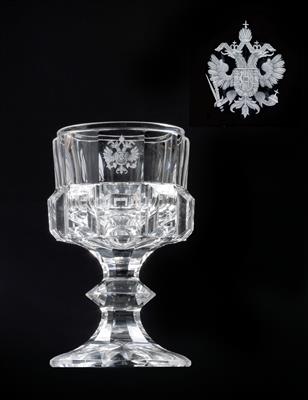 Imperial Austrian Court – a chablis glass from the “Prismenschliffservice”, - Casa Imperiale e oggetti d'epoca