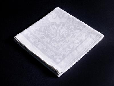 Imperial Austrian Court – emperor’s napkin, - Casa Imperiale e oggetti d'epoca