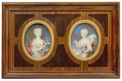 Maria Amalia of Saxony (1724-1760) and probably portrait of her sister, - Imperial Court Memorabilia and Historical Objects