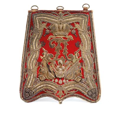 A sabretache for officers of the Hungarian cavalry in general’s rank, - Rekvizity z císařského dvora