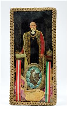 Emperor Francis Joseph I of Austria - a lock of the emperor’s hair, - Casa Imperiale e oggetti d'epoca