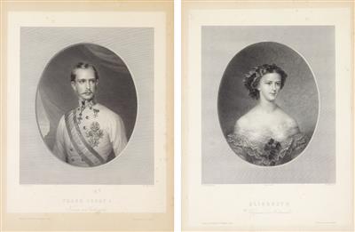 Emperor Francis Joseph I of Austria and Empress Elisabeth, - Casa Imperiale e oggetti d'epoca