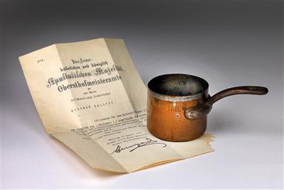 Imperial Austrian Court - a pot from the Imperial and Royal Court Kitchens, - Imperial Court Memorabilia and Historical Objects