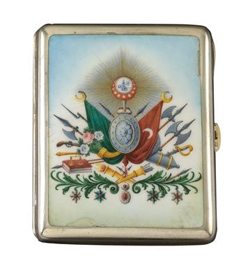 Ottoman Empire - a tabatière with enamelled Ottoman coat of arms, - Imperial Court Memorabilia and Historical Objects
