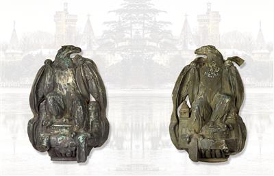 A pair of large architectural eagles from Franzensburg Castle in Laxenburg, - Imperial Court Memorabilia and Historical Objects