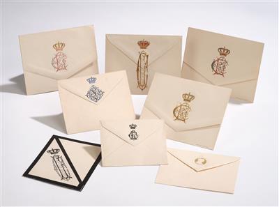 Archduke Charles Louis - 7 personal envelopes, - Rekvizity z císařského dvora