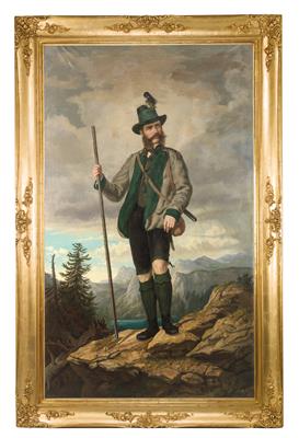 Emperor Francis Joseph I as a hunter in Ischl hunting costume, - Imperial Court Memorabilia and Historical Objects