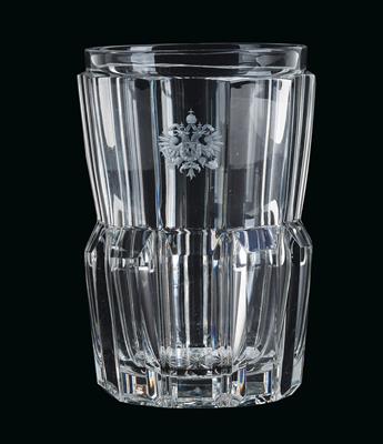 Imperial Austrian Court - a beer glass from the “Prismenschliffservice”, - Imperial Court Memorabilia and Historical Objects