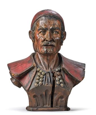 Bust of a pandur of the Trenkian Freicorps, - Imperial Court Memorabilia and Historical Objects