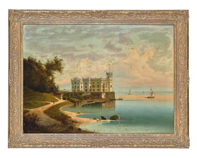 Johann Wilhelm Jankowski - Miramare Castle in Trieste, - Imperial Court Memorabilia and Historical Objects