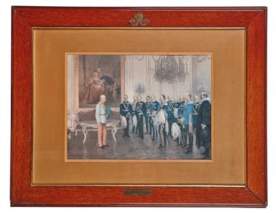 Emperor Francis Joseph I of Austria with the German Federal Princes, Schönbrunn Palace, 7 May 1908, - Imperial Court Memorabilia and Historical Objects