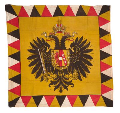 Imperial Austrian flag, - Imperial Court Memorabilia and Historical Objects