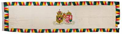 An Imperial Austrian flag from the reign of Emperor Charles I, - Imperial Court Memorabilia and Historical Objects
