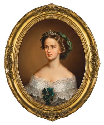 Circle of Franz Schrotzberg - Empress Elisabeth of Austria, - Casa Imperiale e oggetti d'epoca