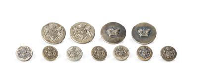 Counts Harrach - heraldic buttons for a livery uniform, - Rekvizity z císařského dvora