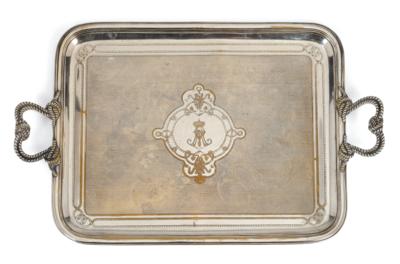 Emperor Maximilian of Mexico - a tray from a service, - Casa Imperiale e oggetti d'epoca