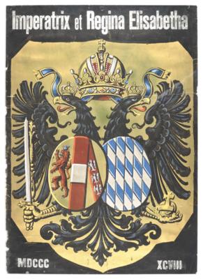 Empress Elisabeth of Austria – funeral coat of arms, - Casa Imperiale e oggetti d'epoca