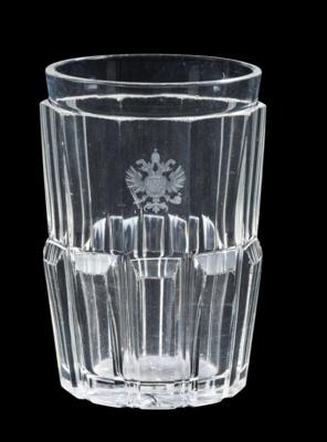 Imperial Austrian Court - a beer glass from the “Prismenschliffservice”, - Rekvizity z císařského dvora