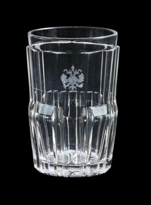 Imperial Austrian Court - a beer glass from the “Prismenschliffservice”, - Rekvizity z císařského dvora