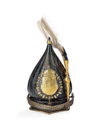 Imperial Austrian Court - a miniature helmet of the Royal Hungarian Crown Guard, - Imperial Court Memorabilia & Historical Objects