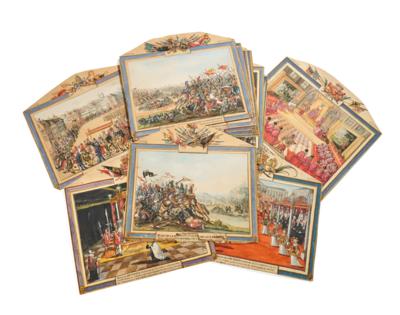 Serie von 22 Aquarellen mit historischen Darstellungen zur Geschichte der Familie Beydeals de Zittaert, - Kaiserhaus & Historika