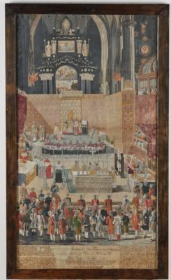 "Begehung des Oster Fests in der St. Stephans Kirche zu Wien von Pius dem VI. Röm. Papst. Im Jahr 1782," - Kaiserhaus & Historika