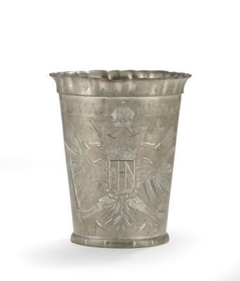 Emperor Francis Joseph I of Austria – a foot-washing beaker 1902, - Casa Imperiale e oggetti d'epoca