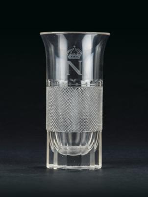 Emperor Napoleon I of France - drinking glass, - Imperial Court Memorabilia & Historical Objects