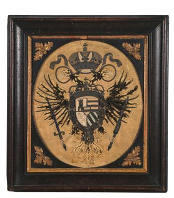 Imperial double eagle with coat of arms, - Casa Imperiale e oggetti d'epoca
