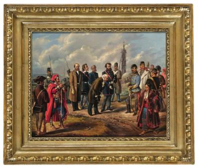 The City of Vienna surrendering to Count Josip Jelačić and Prince Windisch-Grätz on 31 October 1848, - Rekvizity z císařského dvora