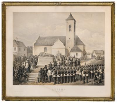 Feierliche Enthüllung des Denkmals "Löwe von Aspern" am 21. Mai 1858, - Kaiserhaus & Historika