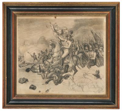Field Marshal Archduke Charles at the Battle of Aspern, - Imperial Court Memorabilia & Historical Objects