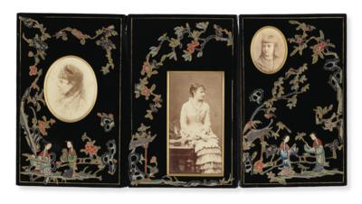 House of Habsburg - a three-piece photo frame, - Imperial Court Memorabilia & Historical Objects