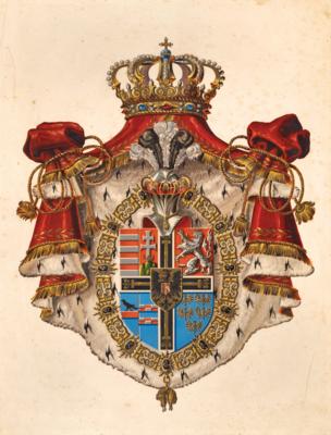 Grand Master and Magister Germaniae Archduke Eugenea - personal coat of arms, - Imperial Court Memorabilia & Historical Objects