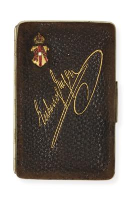 Grand Master and Magister Germaniae Archduke Eugene - a cigar case, - Rekvizity z císařského dvora