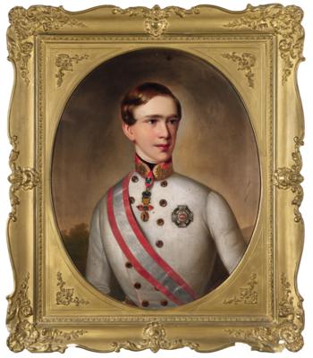 Johann Bapstist Mezler von Andelberg, (tätig Wien um 1850) - Kaiser Franz Joseph I. von Österreich, - Kaiserhaus & Historika
