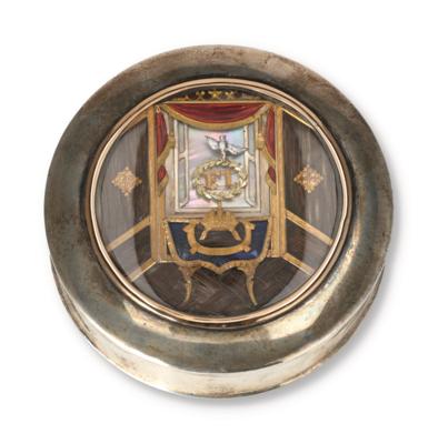 Emperor Francis I of Austria - a lidded box with the emperor’s hair, - Rekvizity z císařského dvora