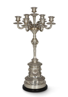 Emperor Francis Joseph I, as King of Hungary - a seven-light candelabra, - Rekvizity z císařského dvora