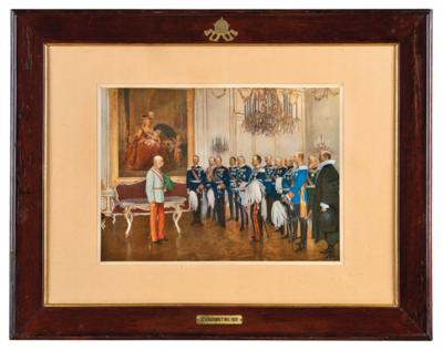 Emperor Francis Joseph I with the German Federal Princes - Schönbrunn Palace 7 May 1908, - Imperial Court Memorabilia & Historical Objects