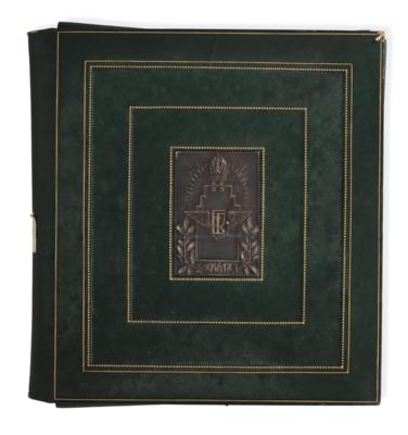 Emperor Charles I - a dedication photo album of the k. u. k. Eisenbahn-Ersatz-Baon. 1917, - Casa Imperiale e oggetti d'epoca