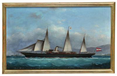 Vaso Basilio Ivankovic (Constantinople 1815 - 1898 Trieste), the steam yacht Hertha, - Rekvizity z císařského dvora