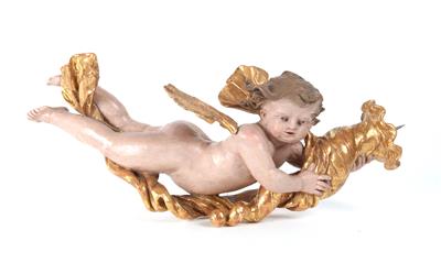 Fliegender Putto, - Volkskunst und Skulpturen