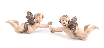 Paar fliegende Engel, - Arte popolare e sculture
