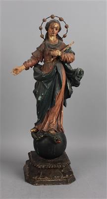 Maria Immaculata, - Volkskunst, Fayencen und Skulpturen