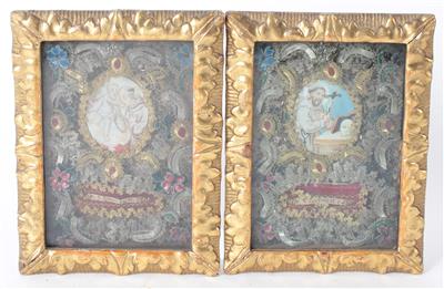 Zwei Klosterarbeiten, Hl. Franziskus und Hl. Antonius, - Works of Art