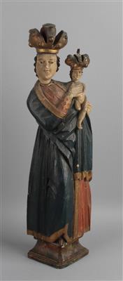 Böhmische Gnadenmadonna, - Volkskunst, Skulpturen und Fayencen