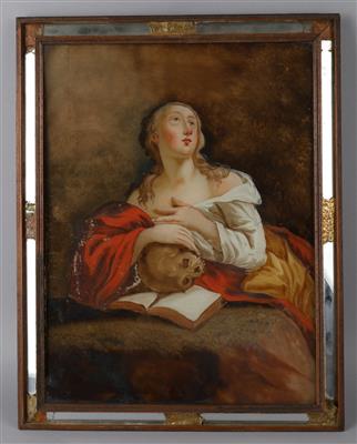 Hinterglasbild, Hl. Maria Magdalena, - Antiquariato