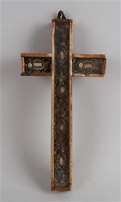 Klosterarbeit in Form eines Kreuzes, - Antiquariato